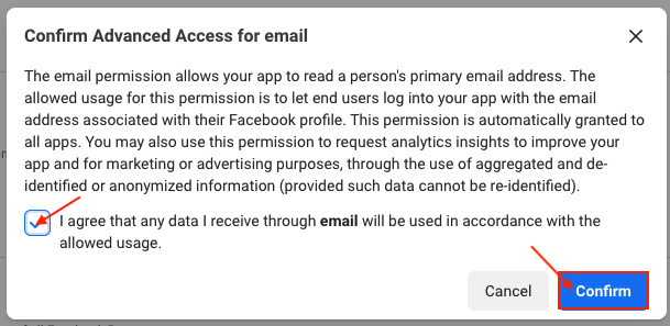 Why are the email addresses of the Facebook login button users not